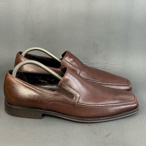 Bruno Magli Raging slip-on loafers brown nappa leather shoes men’s size 9